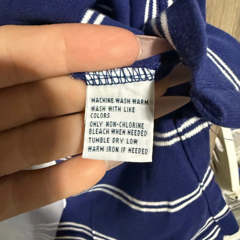 Polo Ralph Lauren Polo Shirt Mens XL Blue White Striped Short Sleeve Logo Vtg